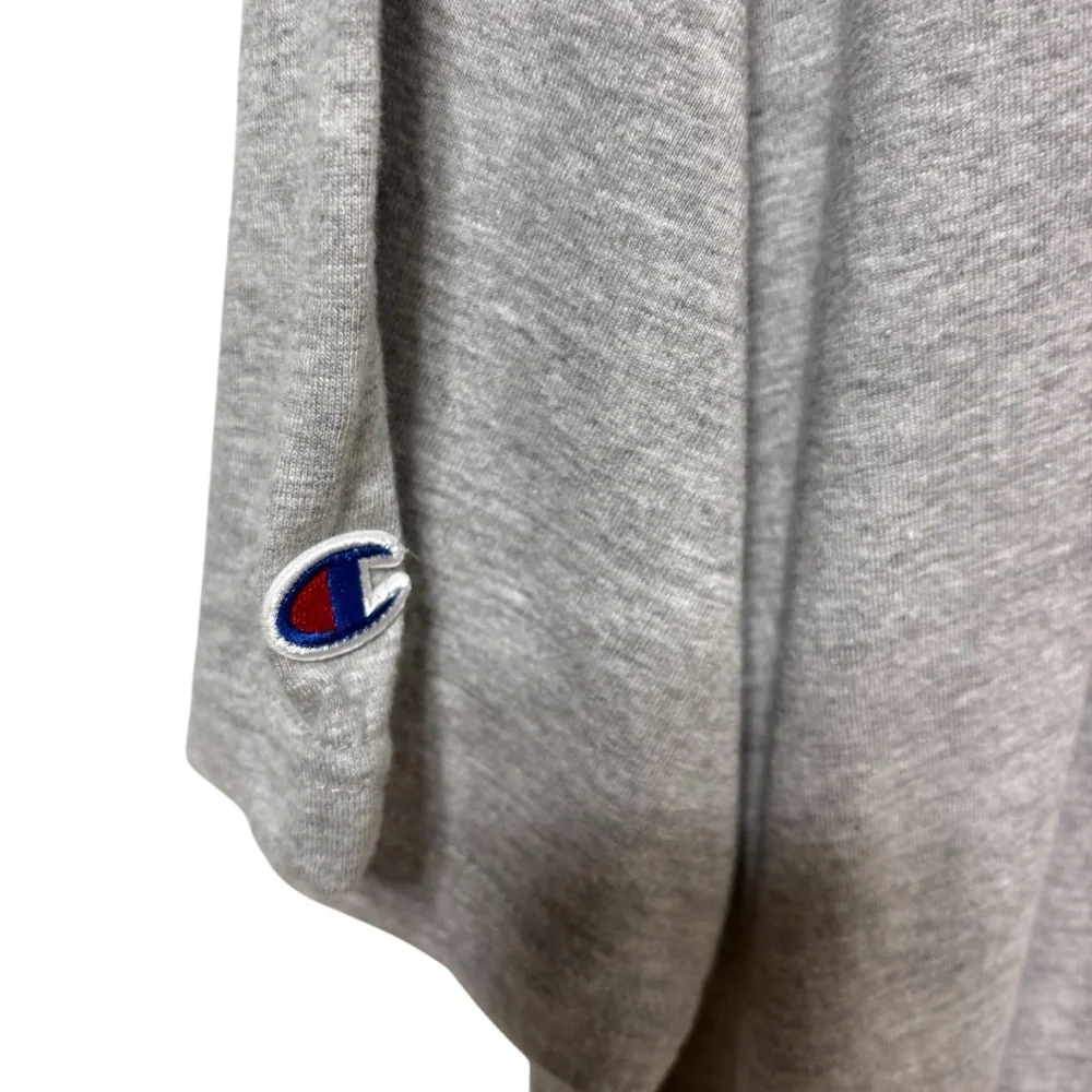 Champion Mens 2XLT Gray Heather Script Logo Big &‎ Tall Graphic T-Shirt NWT #491